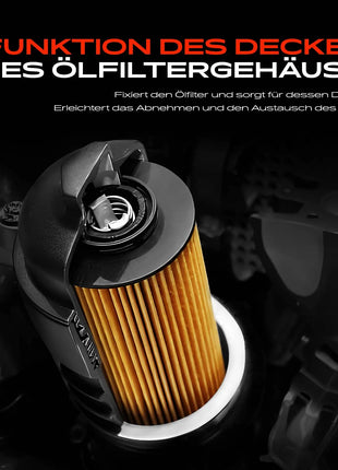 Coperchio del corpo del filtro dell'olio Frankberg 1x per Mercedes-Benz W176 W177 W246 W247 W205 A2701800438 2701800438 921-177 V30-3403
