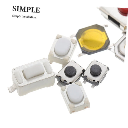 100/200/250 pz 10 tipi di kit combinato trigger interruttore pulsante tattile momentaneo in miniatura adatto per chiave remota dell'auto con pl