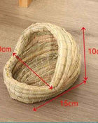 Grass Woven Bird Nest Rabbit Grass Nest Grass Mat Hamster Accessories Slippers Rabbit Nest Rabbit Winter Warm Pet Supplies