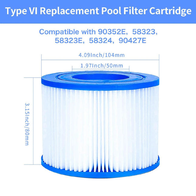 1 Pezzo Elemento Filtrante per Pompa Filtro Piscina per Bestway II VI Lay-Z-Spa Accessori per Sport Acquatici da Giardino