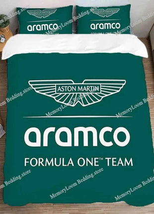 Single Double Large Size Queen Bed Comforter Sets A-Aston Martin Aramco Formula One TeamS Bedding Decorations Quilt Cover Set