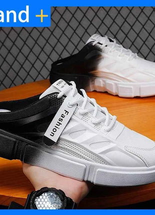 Scarpe da Passeggio Uomo in Mesh Casual Estive Nuove Ciabatte Baotou con Tacco Basso Comode Morbide Antiscivolo per Esterni