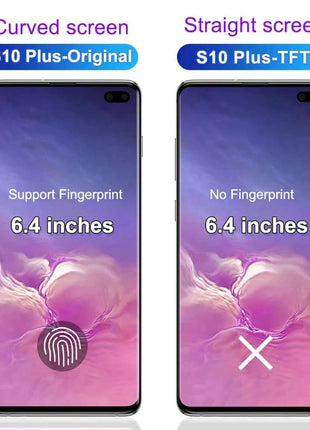 Schermo TFT S10 Plus con cornice, per Samsung Galaxy S10+ G975F G975F/DS Display LCD Touch Screen Digitizer Sostituzione