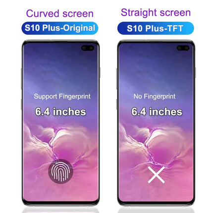 Schermo TFT S10 Plus con cornice, per Samsung Galaxy S10+ G975F G975F/DS Display LCD Touch Screen Digitizer Sostituzione