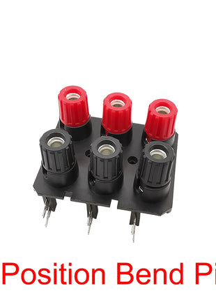 1pc 2/4/6 Position 4mm Banana Jack External Audio Amplifier Speaker Terminal Board Screw Type Straight/Bent Pin Connector