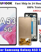 Display AMOLED per Samsung A53 5G, Schermo LCD Touch Screen Digitizer Assembly per Samsung A53 A536, Parti di Ricambio per Schermo