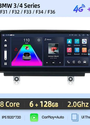 Junsun 1920*720 Wireless Carplay Android Auto Multimedia Car Radio For BMW 1 2 3 4 Series F20 F21 F22 F30 F31 F32 F33 F34 F36