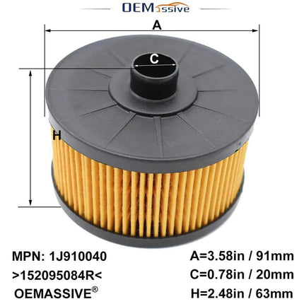 Oil Filter For Nissan Qashqai 2013 2014 2015 2016 2017 2018 2019 1197ccm 115HP 85KW (Petrol) Engine