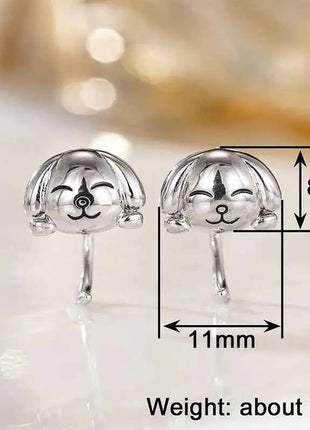 Orecchini a Forma di Cane Huitan per Donne, Accessori Moda Quotidiana e da Festa, Gioielli Eleganti e Versatili in Metallo, Regalo