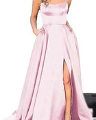 Nuovo per le donne Abito elegante Moda estiva Festa notturna Formale Abito da sera lungo con spalline Abiti da sposa eleganti