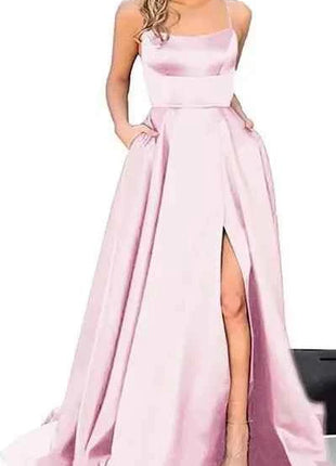 Nuovo per le donne Abito elegante Moda estiva Festa notturna Formale Abito da sera lungo con spalline Abiti da sposa eleganti
