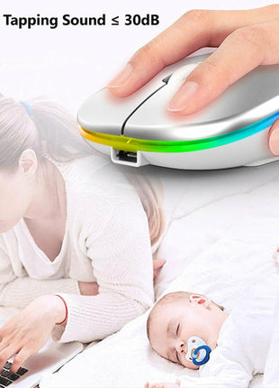 Mouse Wireless RGB Bluetooth 5.2 Ricaricabile - Gaming e Ufficio