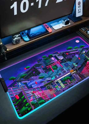 Black Mouse Pad Asus Rgb Gaming Mause Mat Anime Mats Gamer Rug Pc Xxl Cute Pads Large Game Keyboard Carpet Backlight Mousepad