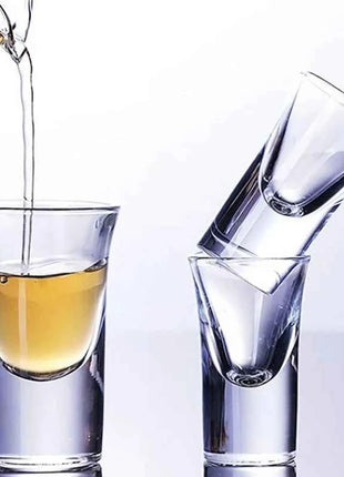 12pcs/6pcs/2pcs Shot Glass 15ml Spirits Cup Thicken Bottom Transparent Glass Drinkware Strong Liquor  Cup Baijiu Wine Small Cups