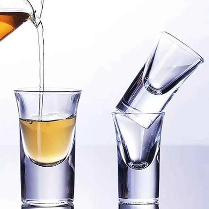 12pcs/6pcs/2pcs Shot Glass 15ml Spirits Cup Thicken Bottom Transparent Glass Drinkware Strong Liquor  Cup Baijiu Wine Small Cups