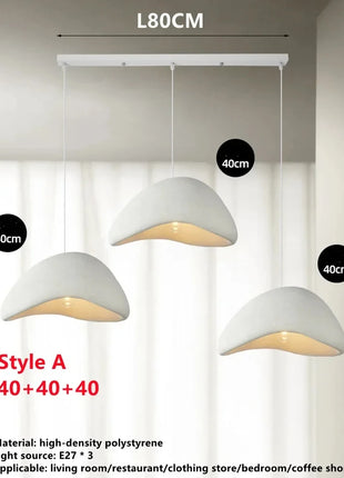 Lampada a sospensione a 3 teste Wabi Sabi moderna sala da pranzo cucina lampadario a soffitto decorazioni per la casa camera da letto soggiorno loft lampada a sospensione