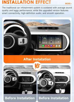 Hizpo 8Core 360Camera Android 14 Car Radio For Renault Twingo 3 Ⅲ 2014-2024 Car Multimedia GPS 4G AI Carplay By Snapdragon 6115