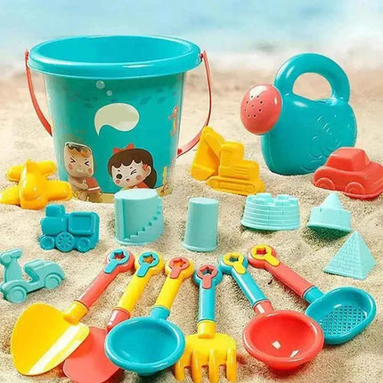 Set di giocattoli da spiaggia per bambini, in plastica resistente, set di giochi estivi per piscina e spiaggia, strumenti per giocare sulla sabbia all'aperto per ragazzi e ragazze, giocattolo da spiaggia