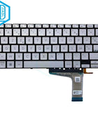 FR LA US SP Silver Black Backlight Keyboard For ASUS Vivobook X1402ZA X1404 X1405 X1403 Laptop Backlit Keyboards silver keycaps