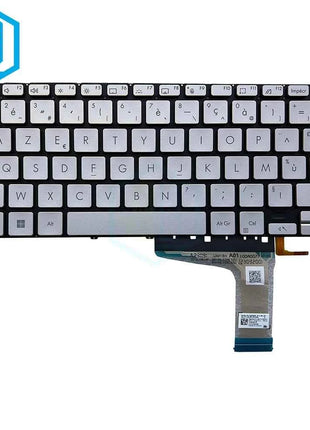 FR LA US SP Silver Black Backlight Keyboard For ASUS Vivobook X1402ZA X1404 X1405 X1403 Laptop Backlit Keyboards silver keycaps