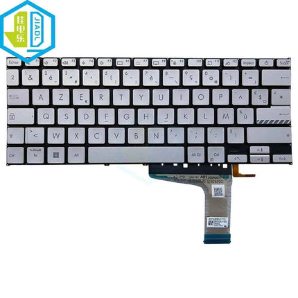 FR LA US SP Silver Black Backlight Keyboard For ASUS Vivobook X1402ZA X1404 X1405 X1403 Laptop Backlit Keyboards silver keycaps