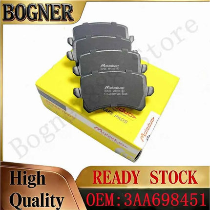 Brand New Moleduo Rear Brake Pads D1348 3AA698451 Suitable for Audi Q3, Volkswagen CC, Golf, Passat, Sagitar, Tiguan ceramic