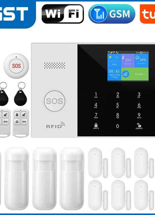 Tuya Smart Wifi GSM Security Alarm System for Home Wireless 2G Alarm System Panel Smart Life App Control work with Alexa