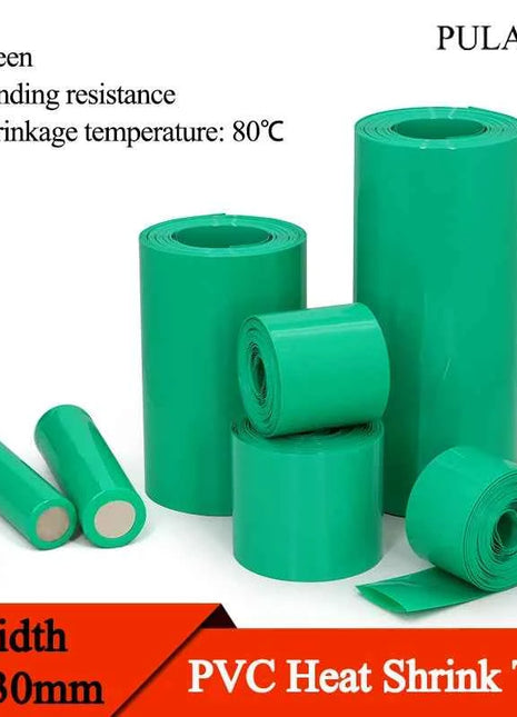 1 ~ 20m Verde 7mm ~ 330mm PVC Tubo Termoretraibile 18650 Lipo Batteria Cavo Manicotto Al Litio Isolato Pellicola Wrap Caso di Protezione