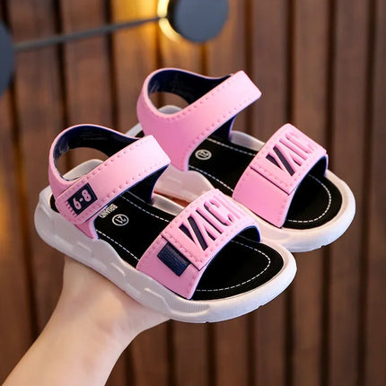 Sandali per bambini Studenti Scarpe antiscivolo Sandali semplici e generosi per ragazzi e ragazze Indossano e fuori Calzature casual per bambini con fondo morbido e facile