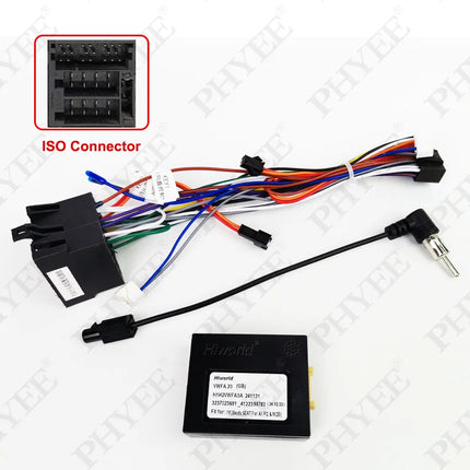 Adattatore per cablaggio radio, decodificatore CAN Bus, cavo Android per auto a 16 pin, per VW Golf, Jetta, Polo, Passat, T-Roc, Octavia, Leon