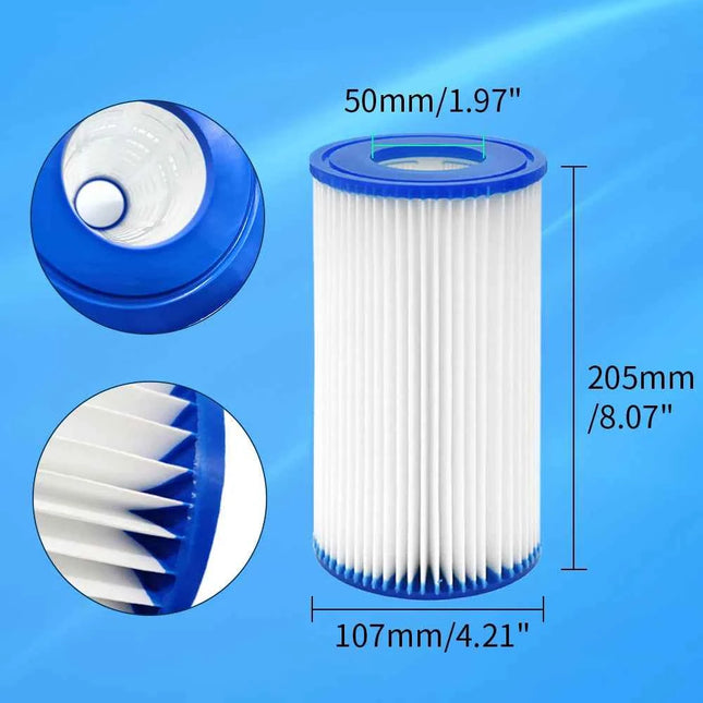 Cartuccia filtro tipo A/C per piscina Intex 29000E 59900E, tipo III per pompa a cartuccia per piscina Bestway 58012E