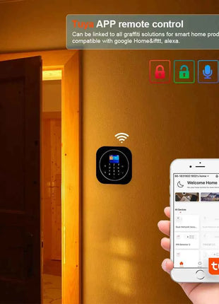 KERUI Sistema di Allarme di Sicurezza Domestica Supporto Alexa G12 Sistema di Allarme WIFI/GSM con App Telefono Sirena di Allarme Sensore PIR Tuya Smart APP