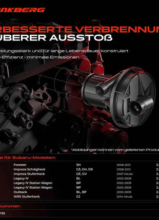 Frankberg 1x Pompa aria secondaria per Subaru Forester Impreza Hatchback Legacy IV Outback 14828AA050 AIP29