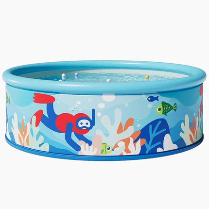Piscina Portatile Pieghevole Non Gonfiabile per Giardino, Famiglia, Bambini e Adulti, Vasca da Giardino Facile da Montare e Resistente
