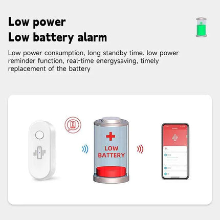 Tuya WiFi Vibration Sensor White Black Door Window Glass Broken Detector Home Security Anti-theft Smart Life APP Real-Time Alert