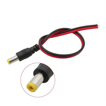 2.1x5.5mm DC maschio femmina cavo di alimentazione Pigtail connettore filo 12V 1A DC connettori barilotto di alimentazione 25CM per telecamera di sicurezza CCTV