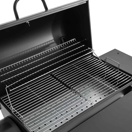Outdoor Charcoal Grill Freestanding Charcoal Grill with Lid and Wheels Black Charcoal Grill for Garden Camping 147*70*126cm
