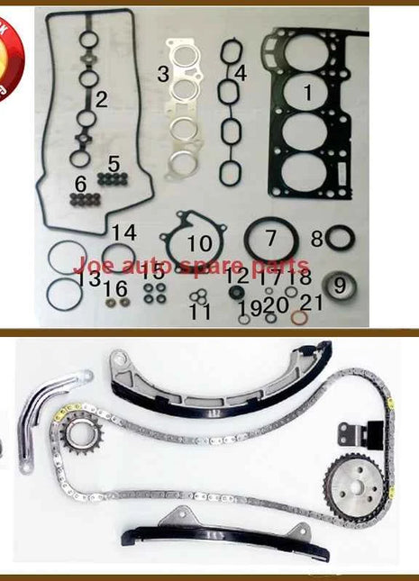 Kit completo guarnizioni motore 3SZ 3SZVE con tendicatena per Daihatsu SIRION M3 TERIOS J2 MATERIA M4 1.5L 2005-