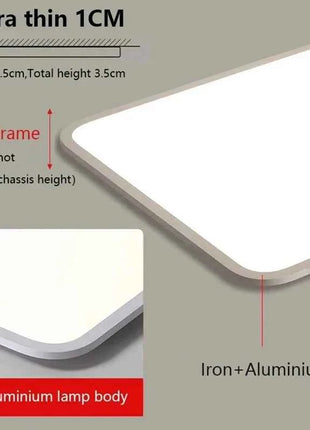 AuroraRealm Illuminazione Ultrasottile Soggiorno Luce Nordico Moderna Lampada da soffitto a LED Decorazioni per la casa Camera da letto Balcone Cucina Corridoio Apparecchio
