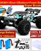 4WD Remote Control Car Off Road 4x4 RC High Speed Buggy Truck Super Brushless 50 or 80KM/H Fast Drift Racing Toy Kids Adults