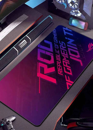 Asus Rog Mause Pad Anime Mouse Mats Gaming Computer Desk Mat Mouse Carpet Pc Accessories Gamer Mouse Pad Speed Rubber Mat