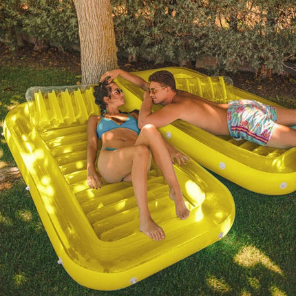 Piscina gonfiabile per prendere il sole Letto galleggiante Piscina gonfiabile per prendere il sole Letto galleggiante Piscina esterna Riposo del gioco Materasso ad aria
