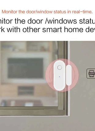 Tuya Smart WiFi Door Sensor Open Close Detector Smart Life App Control Notification Compatible with Alexa Google Home
