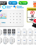 WiFi GSM Wireless 433MHz Home Security Alarm System with Tuya Smart Home App Control