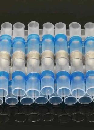 50PCS Heat Shrinkable Wire Connectors SST21 Waterproof Sleeve AWG22-18 Butt Electrical Splice Tinned Solder Seal Terminal