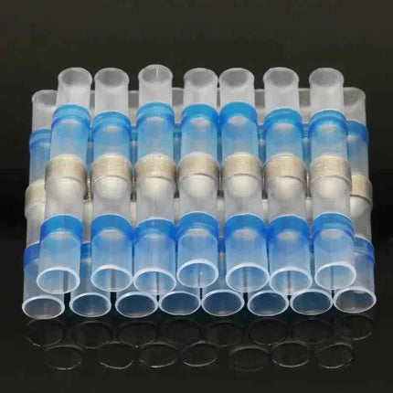 50PCS Heat Shrinkable Wire Connectors SST21 Waterproof Sleeve AWG22-18 Butt Electrical Splice Tinned Solder Seal Terminal