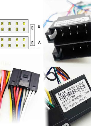 Cablaggio Radio da 16 Pin a ISO CAN Bus Decoder Car Android Head Unit Cable Adapter per Peugeot 308 Citroen C4