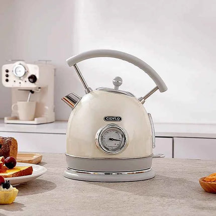 1.8L Retro Electric Kettle Household Quick Kettle Automatic Power Off With Temperature Display Teapot Keep Warm Kettle 1800W