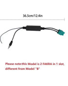 Antenna radio speciale per auto AM/FM Amplificatore di segnale radio audio Doppio adattatore antenna per antenna radio Fakra RF per Volkswagen