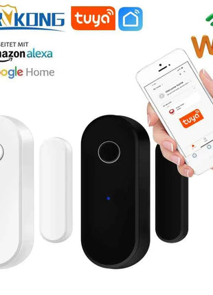 Tuya Smart WiFi Door Sensor Open Close Detector Smart Life App Control Notification Compatible with Alexa Google Home